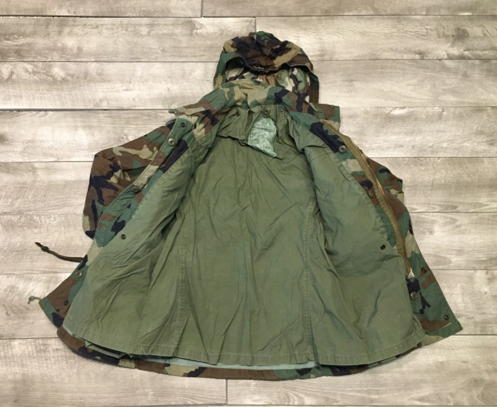  vtg cold weather military clothes uniform camo jacket