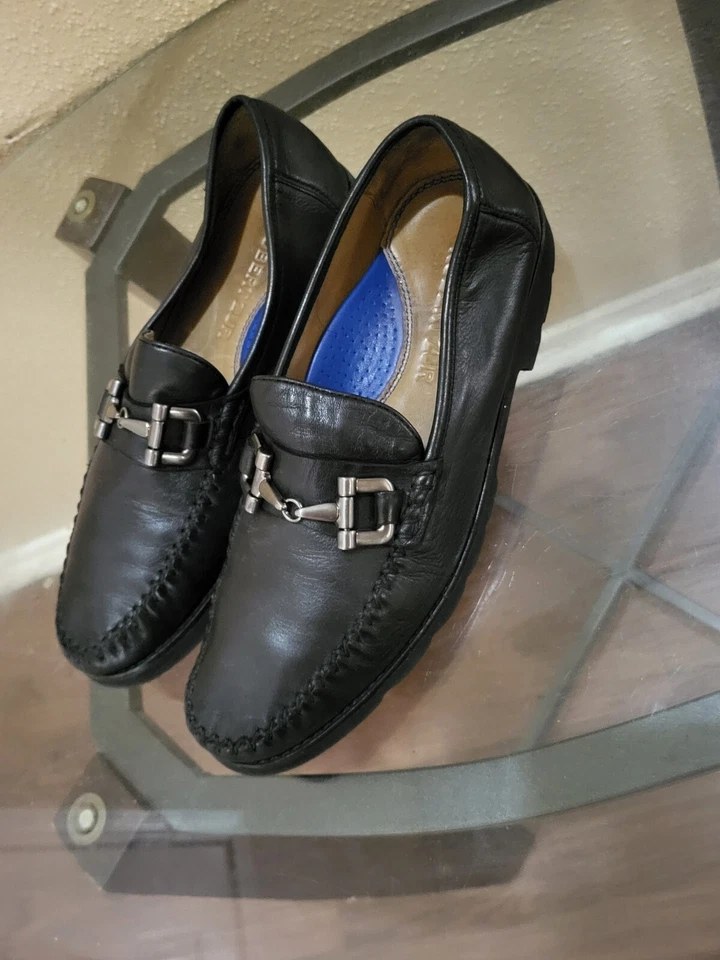 Robert Zur Men's Black Leather Shoes. Size 9.5M,Condition Is Very Good. - Image 3 of 4