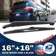 16" & 16" Rear Wiper Blade & Arm All season OEM Quality US All Season Set of 2