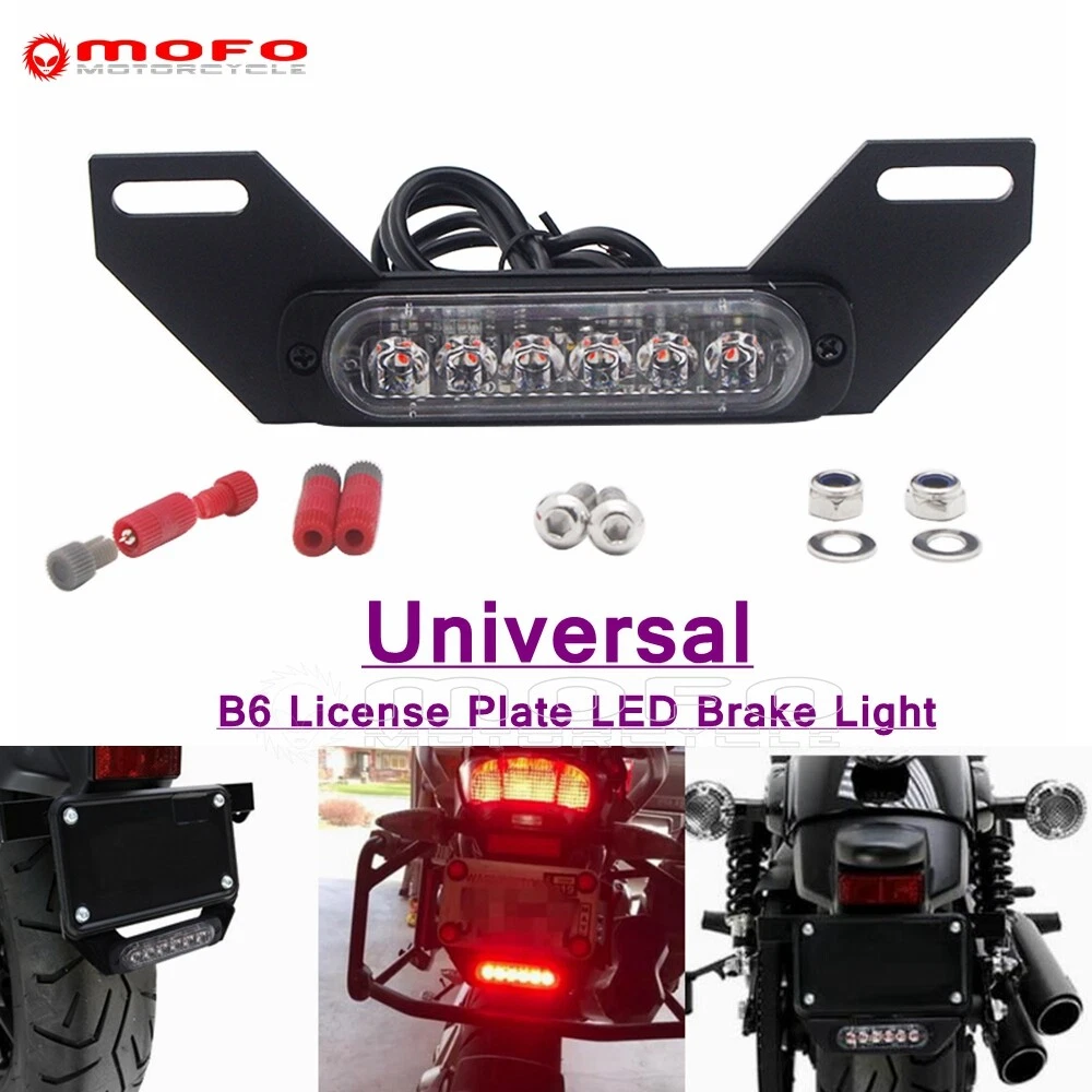 Low-Profile Universal Motorcycle License Plate Light