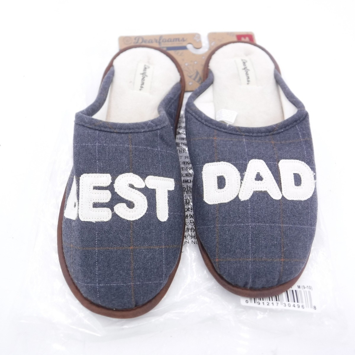 Dearfoams Memory Foam Scuff Slippers Mens Size M 9-10 Best Dad