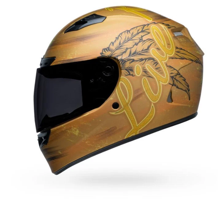Casco de motocicleta Bell Qualifier DLX Mips cara completa Hart Luck Live mate dorado Foto 2 de 4