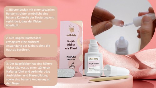 Nagelkleber für kunstnägel tips-kleber extra stark stark zum aufkleben nail glue - Bild 9 von 9