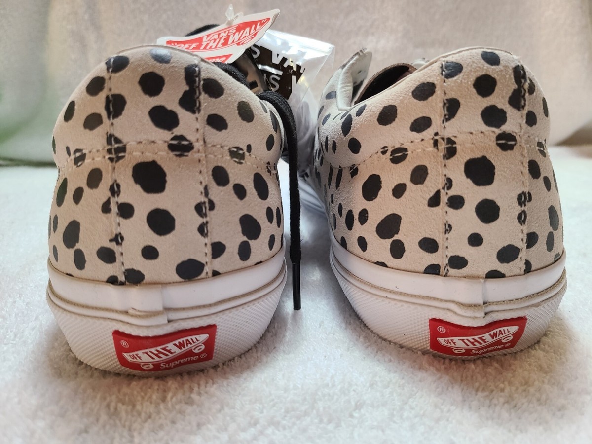 Vans Sid Pro Supreme Men\'s White Dalmatian Shoes - Men\'s Size 12 Vans Sid Pro Supreme Dalmatian White | Mercari main image 4