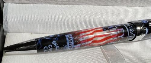 Waterman Pen Sphere Harley Davidson Motorcycle Flag American Marking - Picture 5 of 8