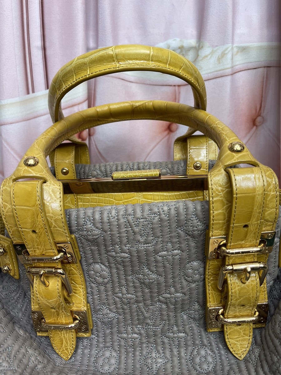 LOUIS VUITTON Monogram Motard Alligator Biker Perl/Yellow