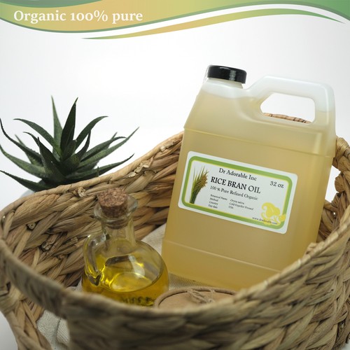 RICE BRAN OIL BY DR.ADORABLE ORGANIC 100 % PURE COLD PRESSED 2 oz 4 oz-UP TO 7LB - Picture 19 of 24