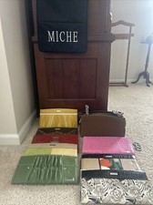 Miche Classic Brown Base Purse, Lot Of 8 Covers, Hanging Bag Organizer & More