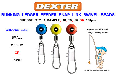 20 Pezzi Di Perle E Clip Per Montatura A Ledger – Per Pesca Al Barbo, Carpa, Cavedano – Feeder E Cage - Foto 2
