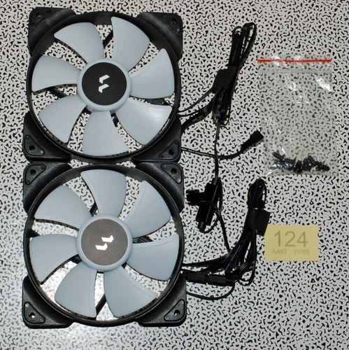 2x Fractal Design Aspect 12 RGB 120mm case Fan & Screws (124)