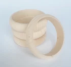 Wooden Round Bangles, Set of 4, Height 2 cm, - Decoupage / Unpainted