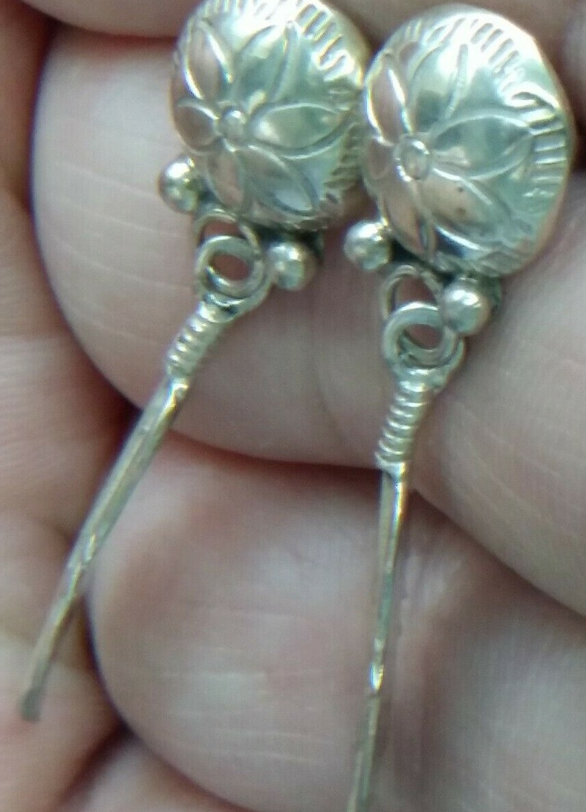 925 Sterling Silver Dangle Leaf Shape Earrings  #… - image 6