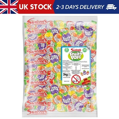 Swizzels Fruity Pops Lollies Bag 3 kg Bulk Sweets