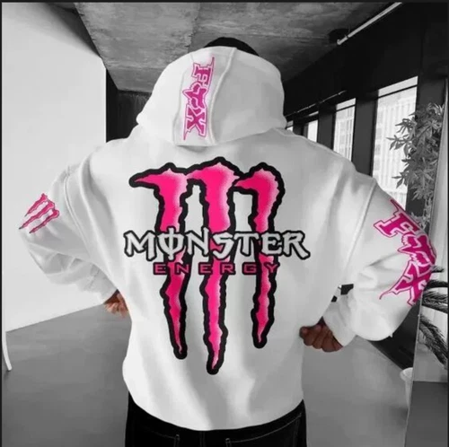 New Mens Fashion Monster Energy Sweater Sweat Suit Black Multicolor Design - Picture 16 of 40