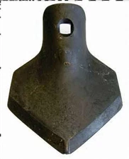 (5) Five Single Hole 4" Duckfoot Danish "S" Tine Sweeps