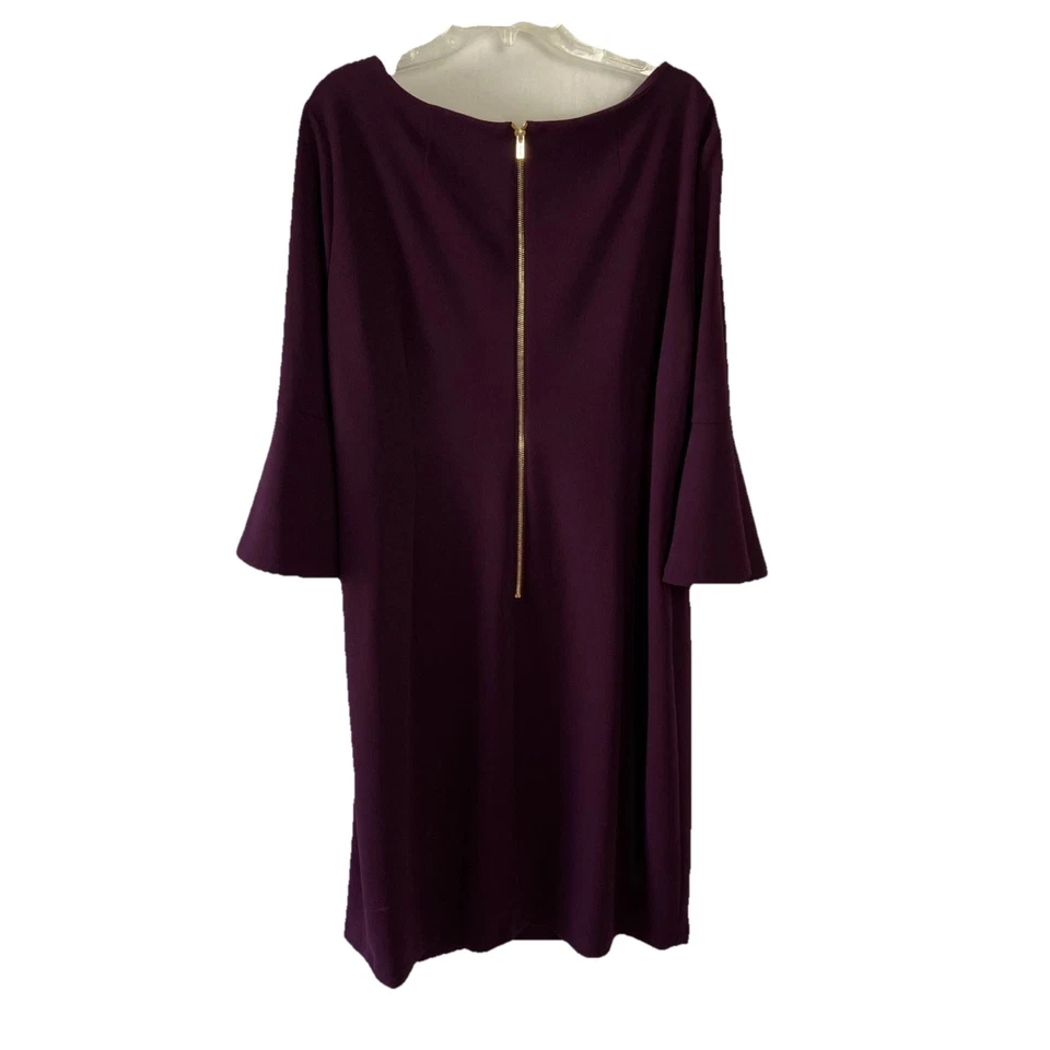 Calvin Klein Women's Plus Sz 20w Bell Sleeve Knee Length Dress Plum - Image 2 of 4