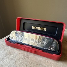Hohner Golden Melody Harmonica Key of F Made In Germany No. 542 10-Hole