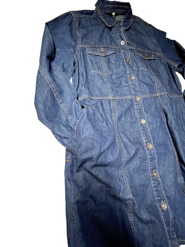 Frye Damen Denim Button-Down Hemdblusenkleid XL Landman Midi - Bild 6 von 10