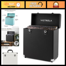 Vinyl Record Storage Case for 30 LPs - Collector's Organizer, Black