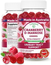 Lunakai Cranberry & D-Mannose 60 Gummies Non-GMO USA Made Urinary Tract Support