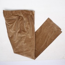 NEW Orvis Corduroy Pants Mens 36 Medium Brown Pleated Trousers Cotton Blend