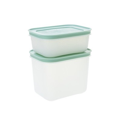 Tupperware Eis-Kristall Behälter Set 1,1 l Mint Hoch + 450 ml Mint
