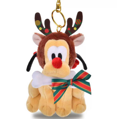 Genuine Disney Store 2025 Christmas Series Goofy Plush Keychain Bag Charm New