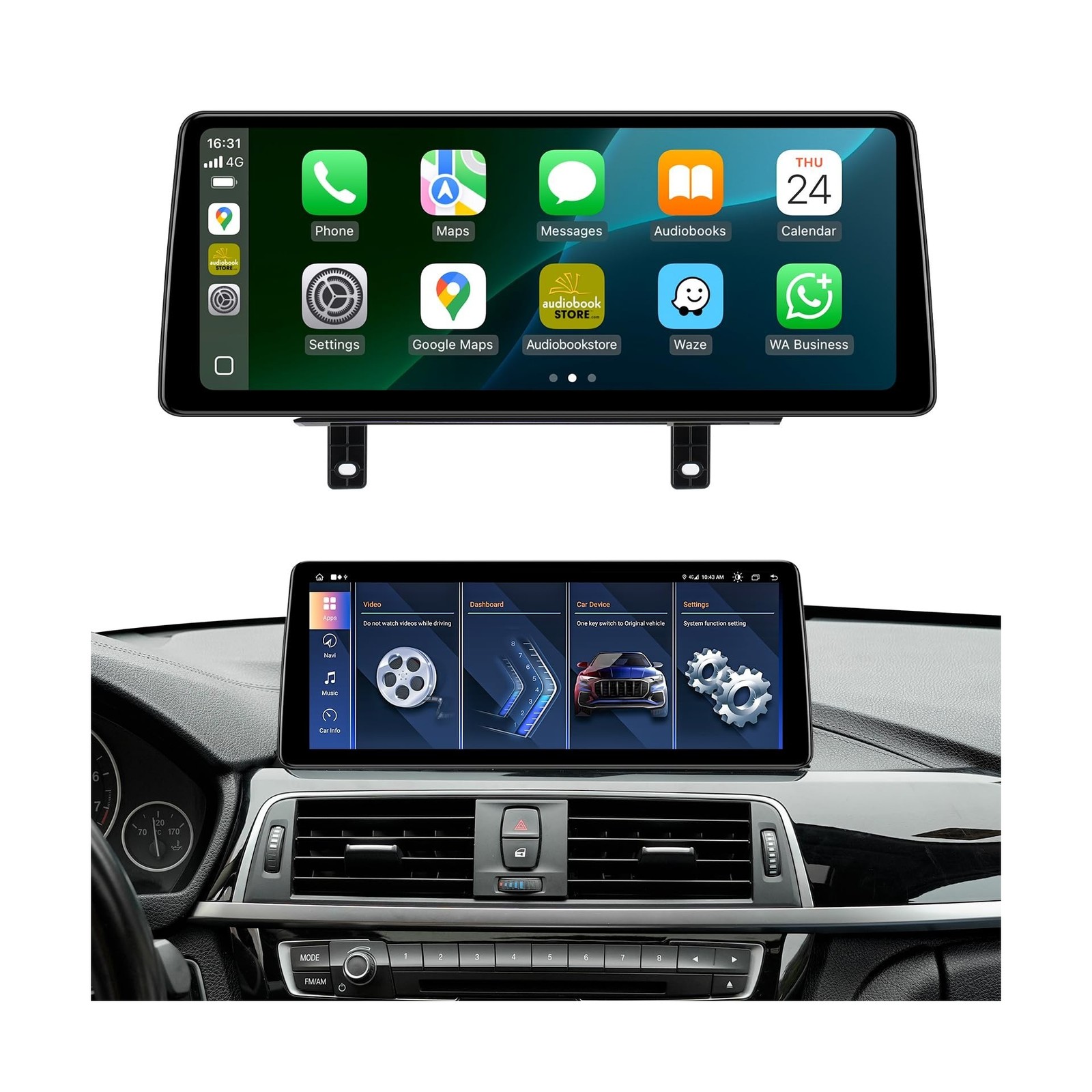 12.3 Inch Android 13 Car Stereo for BMW Carplay Screen 3/4 Series NBT System ...