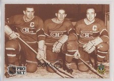 1991-92 Pro Set Maurice Richard Elmer Lach Toe Blake #337 HOF kr0