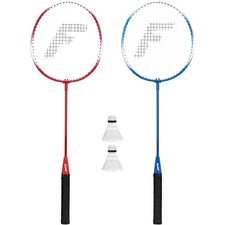 Replacement Badminton Equipment: 2 Rackets and Birdies - Lightweight  Durable
