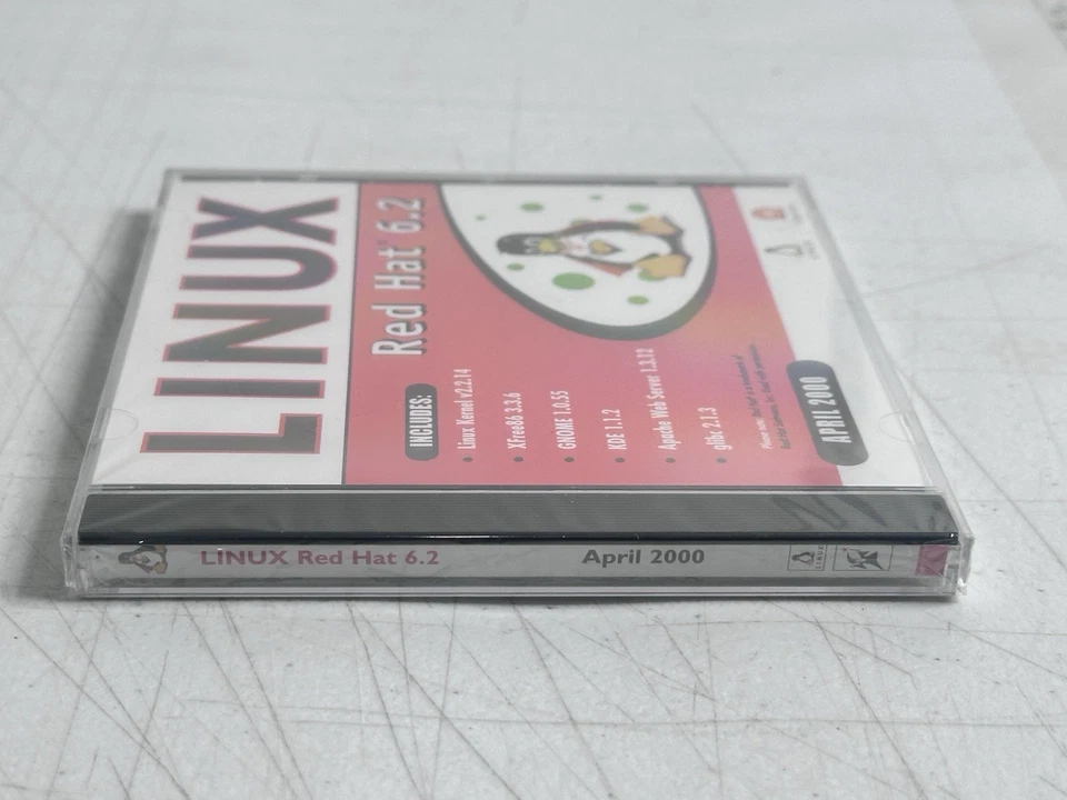 Sealed Linux Red Hat 6.2 CD ROM OS Software April 2000 New Old Stock - Image 3 of 4