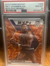 2019-20 Panini Mosaic - MVPs Wilt Chamberlain #300 Reactive Orange Prizm