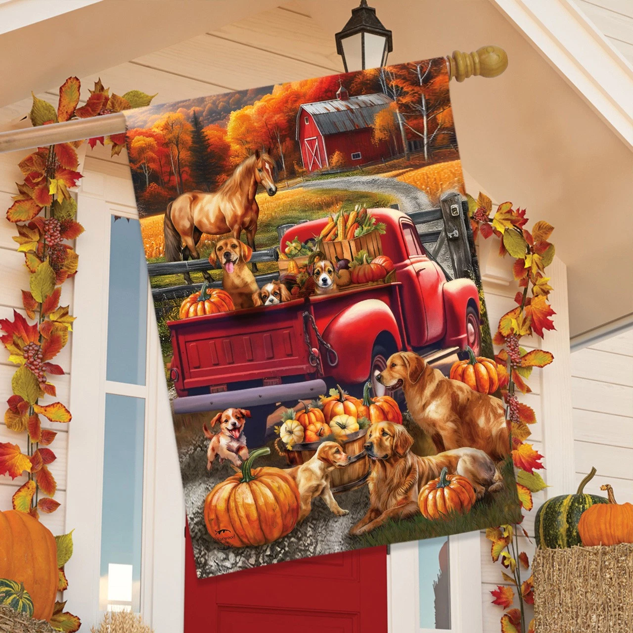 Briarwood Lane Fall Puppy Pickup House Flag