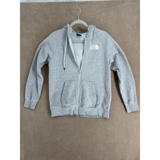 The North Face Womens Gray Full Zip Fleece Hoodie Sweatshirt Size S Small