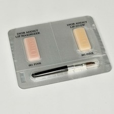 Dior Addict Lip Maximizer  Lip Glow Duo 001 Pink w/ Brush Hydrate Travel New