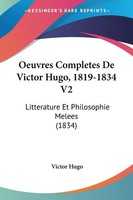 Victor Hugo | Oeuvres Completes De Victor Hugo, 1819-1834 V2 | Taschenbuch