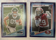 Panini Optic Rated Rookie 2023 NFL Card Lot (2) - Mason Taylor, Jordan James