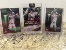 3 Card Lot- 2026 Topps Chrome Black Owen Caissie RC Auto /99, Green /99 And Base