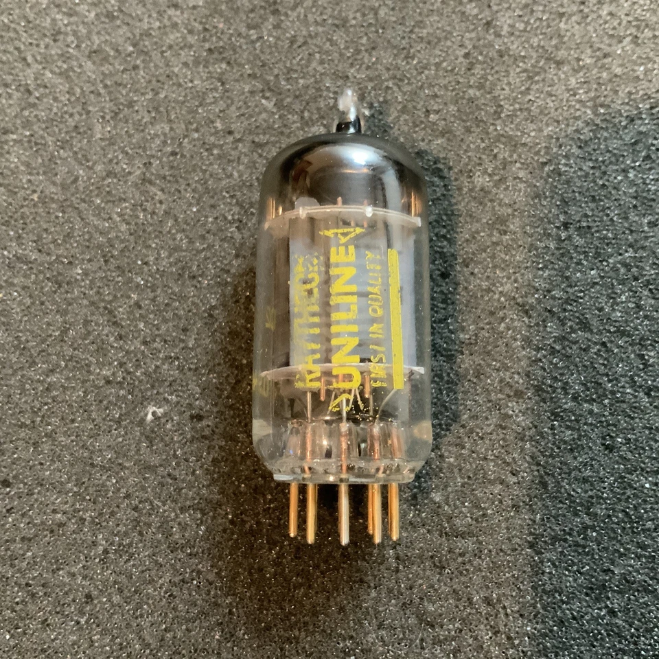 Tubo ANOS Raytheon 7730 SUPER 12AU7 ECC82 Pin Dorado Amplitrex Prueba ECC802s B329 D Foto 2 de 4