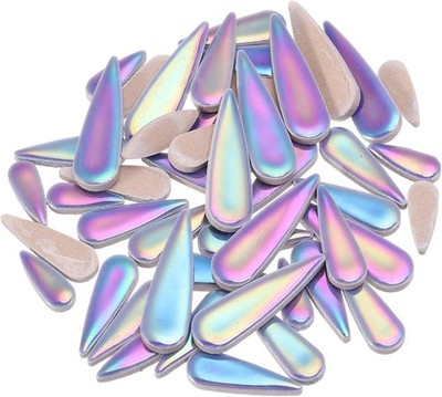 Porcelain Tear Drop Mosaic Tiles 100g for Crafts - Bright Blue