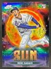 2025 Topps Cosmic Chrome Roki Sasaki Planetary Pursuit SP Sun RC #PPS-6 Dodgers