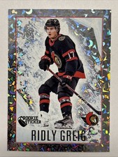 2023-24 23/24 TOPPS NHL Stickers Rookie FOIL #345 Ridly Greig Ottawa Senators