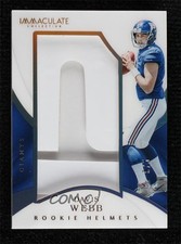 2017 Panini Immaculate Rookie Helmet Team Logos 5/5 Davis Webb #HL-DA 0c3