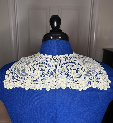 Antique Brussels Point De Gaze Lace Dress Collar Lace Trim