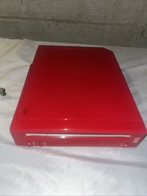 Nintendo Wii Red Console RVL-001 Lot: Wii Remote & Motion Plus Wires Sensor Bar