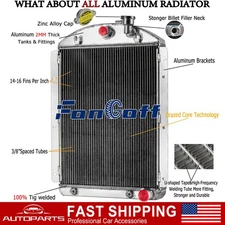 4 Row Aluminum Radiator FOR 1941-1946 Chevy Truck Pickup with Small Block V8 GMC