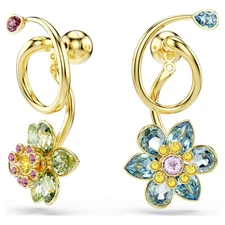 Swarovski Idyllia Drop Earrings, Asymmetrical Design, Mixed cuts, Flower 5709025