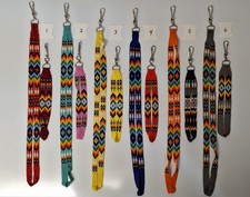 2ea-BEADED LANYARDS 10/19in , PURSE PULL/KEYCHAIN , HANDMADE 6 COLORs, YOU PICK