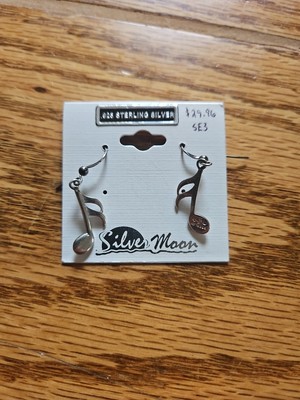 Sterling Silber Musik Note Ohrringe