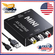 RCA to HDMI, AV to HDMI Converter, 1080P Mini RCA Composite CVBS Video Analogue